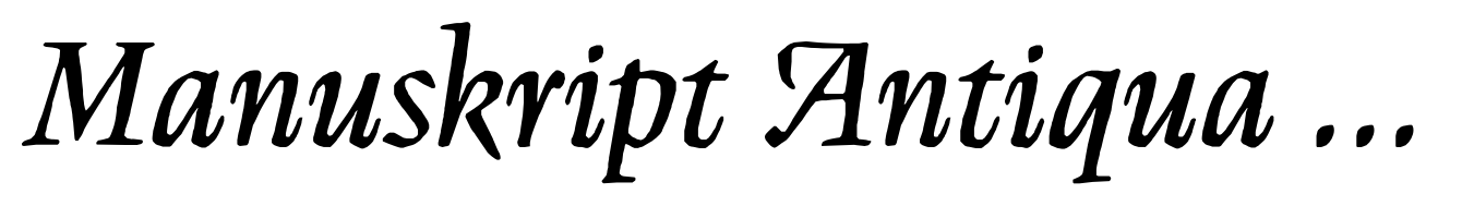 Manuskript Antiqua Italic